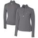 Women's Cutter & Buck Gray ETSU Buccaneers Vault DryTec Traverse Stretch Quarter-Zip Top