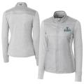 Women's Cutter & Buck Gray Pitt Panthers Vault DryTec Stealth Hybrid Quilted Full-Zip Windbreaker Jacket