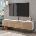 Latitude Run® Ronnye Floating TV Stand Up to 80" TV's Wall Mounted Media Console Wood in Brown | Wayfair B751BB40D36D4A708E893641705BC1E7