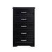 Mercer41 Tashalee 5 Tier Bedroom Chest of Drawers, Dresser w/ Drawers, Clothes Organizer for Bedroom Wood in Brown | Wayfair