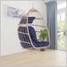 August Grove® Modern Outdoor Garden Rattan Egg Swing Chair Hanging Chair | 55.11 H x 28.5 W x 28.7 D in | Wayfair 06A866C5545046BE83DF065EFF035755