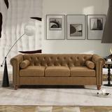 House of Hampton® Upholstered Sofa w/ High-Tech Fabric Surface/Chesterfield Tufted Fabric Sofa Couch | Wayfair EB02FCEC04A6441D89407D86BD7F1CA9