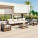 Arlmont & Co. Smantha 7 Piece Sectional Seating Group w/ Cushions | Outdoor Furniture | Wayfair 57C839B47B81495BB6DA6BDFBA4D15D9