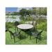 Bloomsbury Market Leisure Simple Outdoor Table & Chair Combination | 47.2 W x 47.2 D in | Wayfair CD63EE2204624F60937FD7FFC07244AA