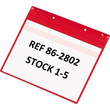 Tarifold Kennzeichnungstasche Neodym 170113 A4 rot 5 St./Pack. Image
