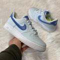Nike Shoes | Nike Air Force 1 '07 Low Womens Casual Shoes Blue Fn7185-423 Vnds Size 6.5 | Color: Blue | Size: 6.5