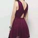 Free People Dresses | Free People Lovely In Lace Boho Western V Neck Pockets Sleeveless Burgandy Xs | Color: Purple/Red | Size: Xs