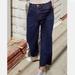 Brandy Melville Jeans | J. Galt Brandy Melville Shanghai High Waisted Raw Hem Wide Leg Mom Jeans Size M | Color: Blue | Size: M