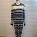 Tory Burch Dresses | Nwt Tory Burch Navy Stripe Sweater Dress L | Color: Blue/White | Size: L