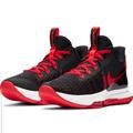 Nike Shoes | Nike Lebron Witness 5 Bred Sneakers Mens Size 8 Shoes Black Red | Color: Black/Red | Size: 8