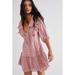 Free People Dresses | Free People | Elora Oversized Embroidered Puff Sleeve Ruffle Mini Dress Mauve | Color: Pink | Size: Xs