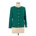 Ann Taylor LOFT Cardigan Sweater: Green Sweaters & Sweatshirts - Women's Size Large