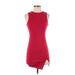 Blue Rain Casual Dress - Mini: Red Solid Dresses - Women's Size X-Small