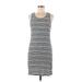 Splendid x Gray Malin Casual Dress - Shift: Gray Stripes Dresses - Women's Size Medium