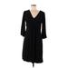 NY Collection Casual Dress - Midi: Black Solid Dresses - New - Women's Size Medium