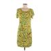 Trina Turk Casual Dress: Green Tropical Dresses - Women's Size Medium