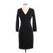 DKNY Casual Dress - Sweater Dress: Black Solid Dresses - Women's Size 2