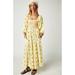 Free People Dresses | New Free People Dahlia Embroidered Maxi Dress Size Extra Small | Color: Yellow | Size: Xs