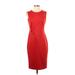 Calvin Klein Casual Dress - Sheath: Red Dresses - Women's Size 4