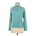 Columbia Track Jacket: Teal Solid Jackets & Outerwear - Women's Size Medium