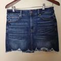 American Eagle Outfitters Skirts | American Eagle Outfitters Next Level Stretch High-Waisted Denim Mini Skirt, 8/2 | Color: Blue | Size: 8