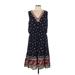 Old Navy Casual Dress: Blue Print Dresses - Women's Size Large