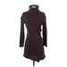 Free People Casual Dress - Sweater Dress: Burgundy Marled Dresses - Women's Size X-Small