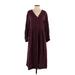 Madewell Casual Dress - Midi: Burgundy Dresses - Women's Size 4