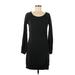 Converse One Star Casual Dress - Sweater Dress: Black Solid Dresses - Women's Size Medium