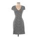 Express Casual Dress - Sheath: Gray Marled Dresses - Women's Size X-Small