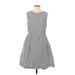 Gap Casual Dress - Fit & Flare: Gray Solid Dresses - Women's Size 12