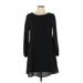 Love Kuza Casual Dress - A-Line: Black Solid Dresses - Women's Size Medium