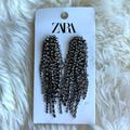 Zara Jewelry | Nwt Zara Statement Earrings | Color: Black/Silver | Size: Os