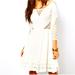 Free People Dresses | Free People To The Point Dress Snow Cutout Lace White Seductive Bohemian Summer | Color: Cream/White | Size: 0