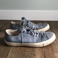 Converse Shoes | Leather Converse Chuck Taylor Nubuck Low Tops - Gray/Blue - Mens Size 11 / 45 Eu | Color: Blue/Gray | Size: 11
