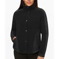 Lululemon Athletica Jackets & Coats | Lululemon Go Cozy Jacket Womens Size 6 Black Button Up Turtleneck Fleece Wool | Color: Black | Size: 6