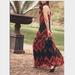 Ralph Lauren Dresses | Lauren Ralph Lauren Maxi Dress Women 12 Red Black Southwestern Chiffon Aline New | Color: Black/Red | Size: 12
