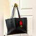 Tory Burch Bags | Authentic Tory Burch Perry Triple Compartment Tote Shoulder Handbag Purse Black | Color: Black/Red | Size: Os