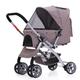 Dog Stroller Foldable Pet Stroller, Dog Stroller, Cat Stroller, One-Click Folding, Quick Installation, Two-Way Pet Stroller Pet Stroller (Color : Brown, Size : A)