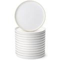 BTaT- White Dessert Plates, Set of 12, 8", Small Plates for Appetizers, Small Plate, Small Appetizer Plates ceramic, Small White Plates, Dessert Plates Porcelain, Dessert Plates Ceramic Dessert Plates