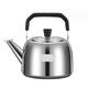Whistling Kettle Stainless Steel Whistling Kettle with Spout Cover Hot Water Boiler Kettle Portable Kitchen Stovetop Kettle Stainless Steel Kettle (Color : Silver, Size : 6L)