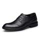 CCAFRET Men Shoes Plus Size Natural Genuine Leather Oxford Shoes for Men Dress Shoes Business Formal Shoes Men Flats Winter Men Shoes (Color : Schwarz, Size : 4.5 UK)