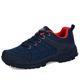 CCAFRET Mens Gym Shoes Hiking Shoes Men's Nubuck Leather net Outdoor Men's Sports Shoes Hiking Shoes Men's Sports Shoes. (Color : Deep Blue red, Size : 9)