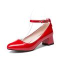 CCAFRET High Heels Lace up Women's Short Heels Elegant and Comfortable White high Heels Plus Size Party Office Wedding high Heels (Color : Red, Size : 8)