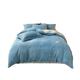 Double Bed Sheets And Duvet Cover Milk Velvet Embroidered Solid Color Four-piece Set Milk Velvet Duvet Cover Sheet Bed Set Falai Velvet Single Set Bed Sheet Set (Color : Blue, Size : 150/200cma)