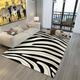 QGYFRE Carpet Runner abstract rug 100x210CM rugs large cream color Rugs For Kids Room Black Zebra Pattern Carpet Anti-Slip Youth Bedroom Carpet Rugs Bedroom Room