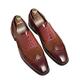 CCAFRET Men Shoes British Pointed Toe Leather Shoes Men Oxfords Business Formal Leather Men Shoes Dress Brogue Flats Men Wedding Shoes (Color : Brown, Size : 8)