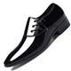 CCAFRET Men Shoes Dress Shoes Men Oxford Patent Leather Men Dress Shoes Business Shoes Men Oxford Leather (Color : Schwarz, Size : 6.5)