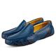 CCAFRET Men Shoes Men Leather Loafers Newest Style Men Casual Shoes Breathable Moccasin Slip On Shoes for Man Boat Shoes (Color : Blue, Size : 6.5)