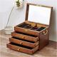 REIFOR Jewellery Organiser Jewellery Box Large Wooden Jewelry Box Cabinet Armoire With Lock And Mirror Jewelry Case For Women Girls Ring Necklace Jewelry Organiser (Color : A, Size : 4 Layer)